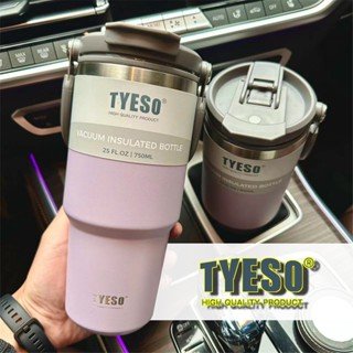 TYESO TUMBLER 2IN1 STAINLESS STEEL KOPI CUP HIGH QUALITY VACUUM INSULATED 600ml 900ml 1200ml ORIGINAL Botol Minum